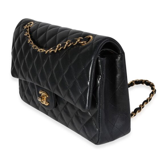 Chanel Black Quilted Lambskin Medium Classic Double Flap Bag - Picture 2 of 8